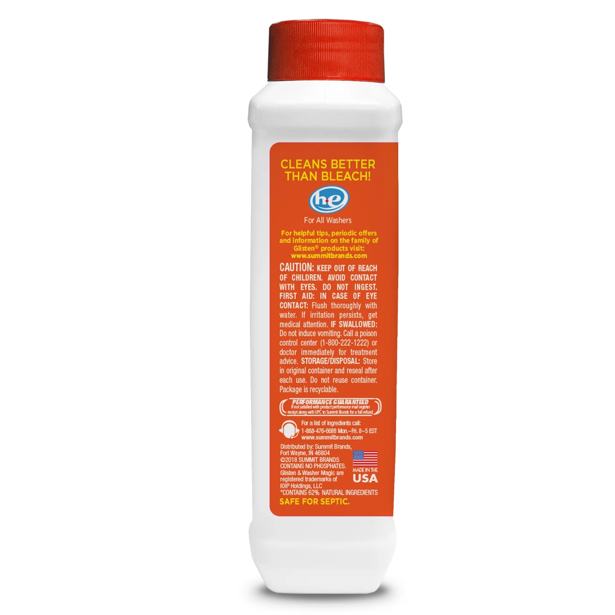 Glisten Washer Magic Washing Machine Cleaner, 8 Bottles Z29447