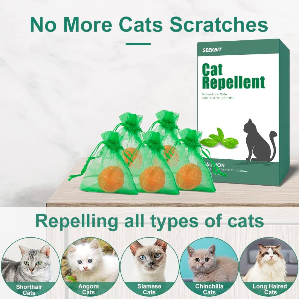 Natural Cat Repellent Outdoor Indoor Peppermint Oil Deterrent 10 Pack R8060