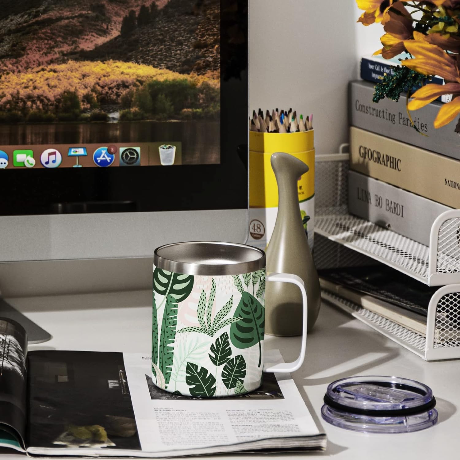 Lagute 12 Oz Sublimation Blank Mug Set, Stainless Steel Double Wall Insulated, 4 Pack F6435