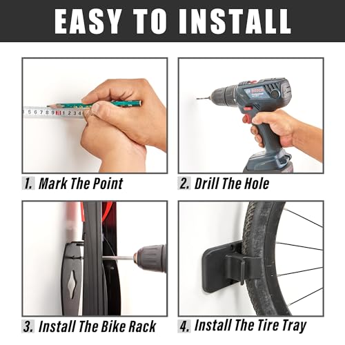 Wallmaster BIKEPAL Swivel Bike Rack Wall Mounted Storage, 4 Pack W420578