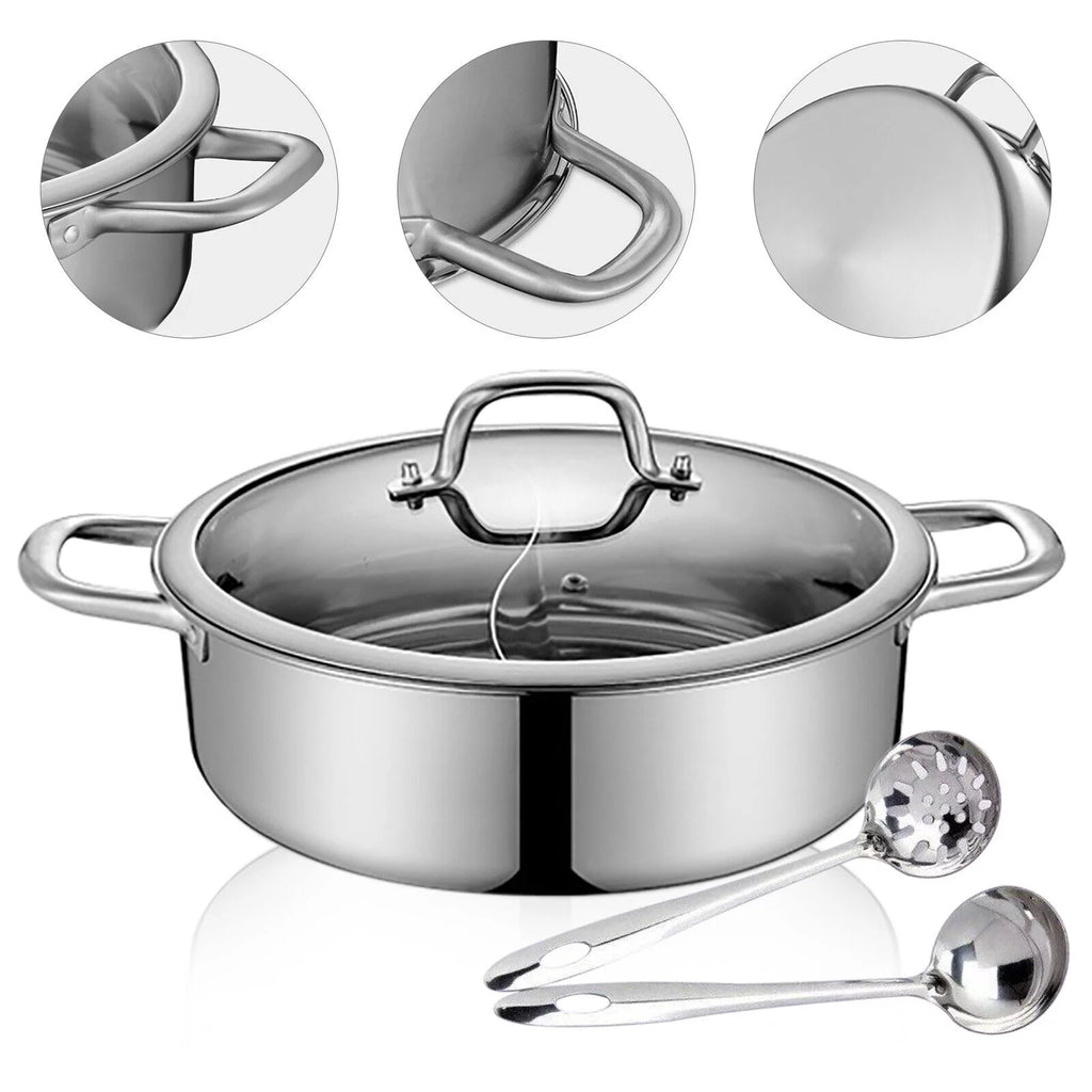 Stainless Steel Shabu Hot Pot for Induction & Gas Stove B9008