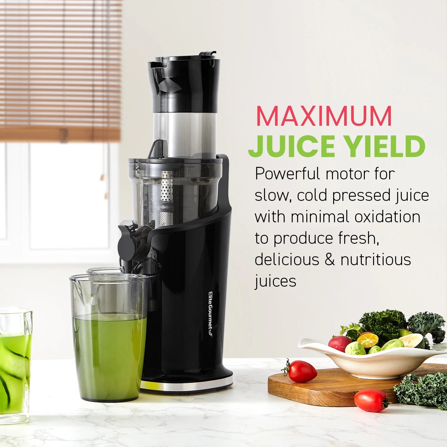 Elite EJX017 Black Slow Juicer 27oz B69256