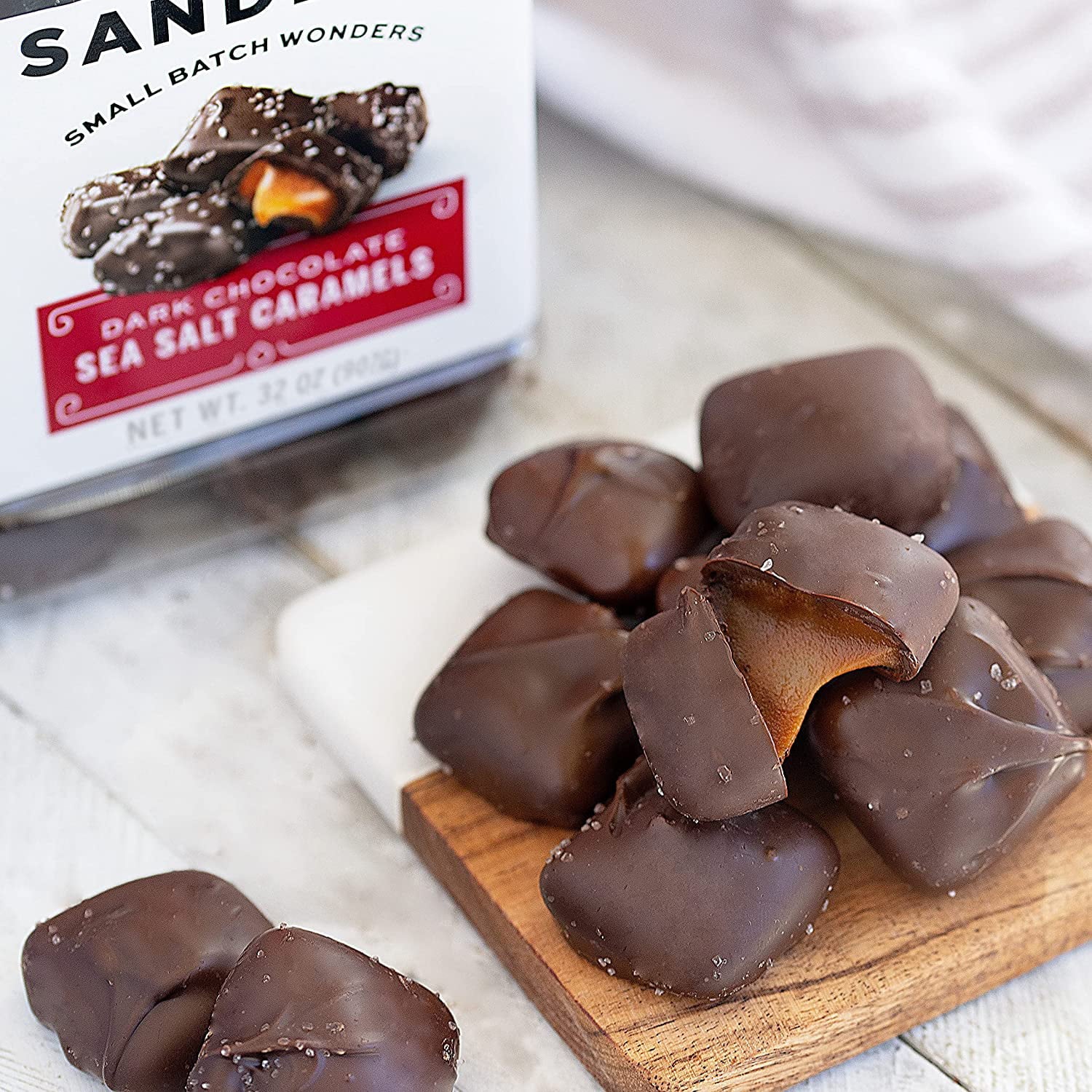 Sanders Dark Chocolate Sea Salt Caramels, 32 oz. K55005