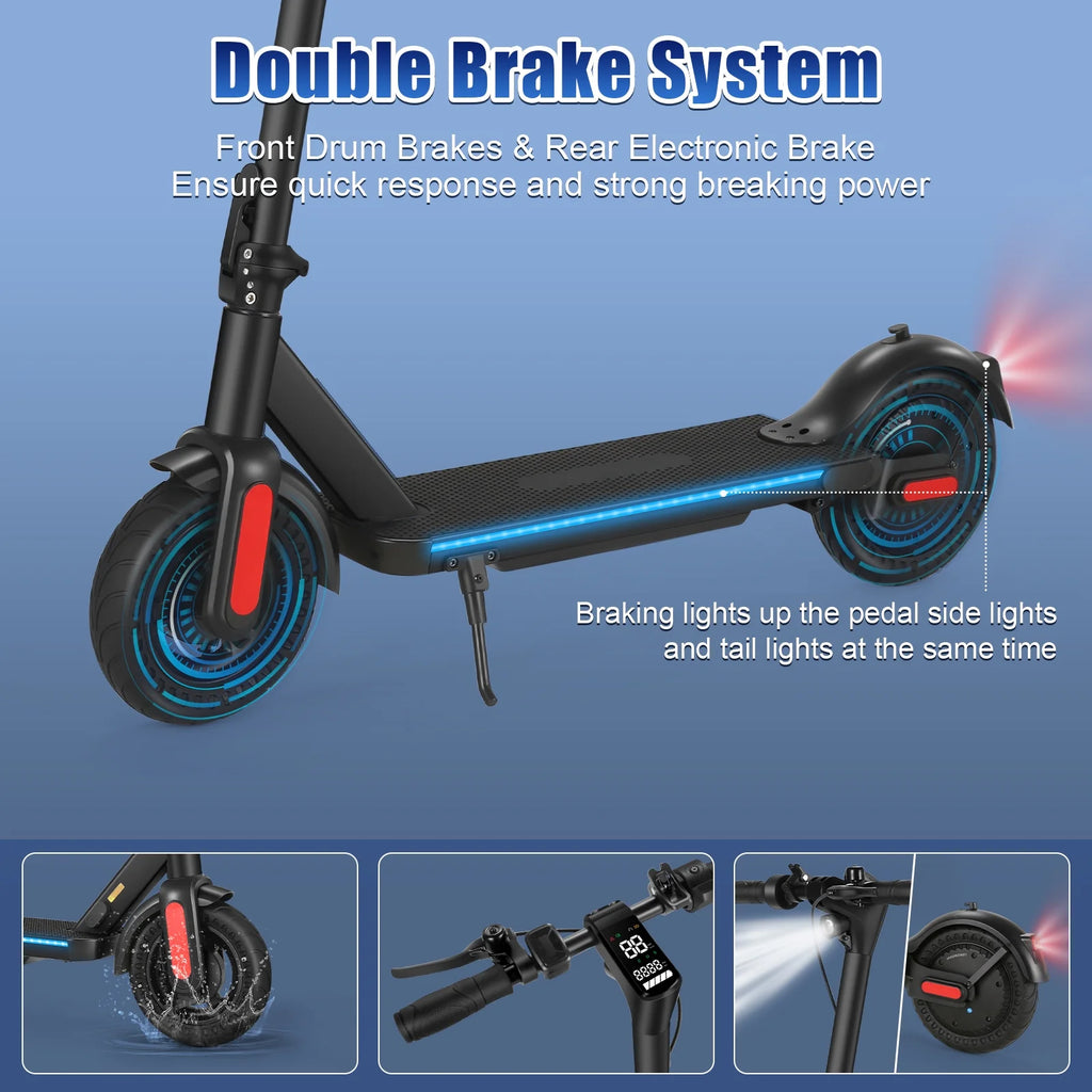 500W Foldable Electric Scooter for Adults, 10" Tires, 20 mph, 20 Mile Range I837964