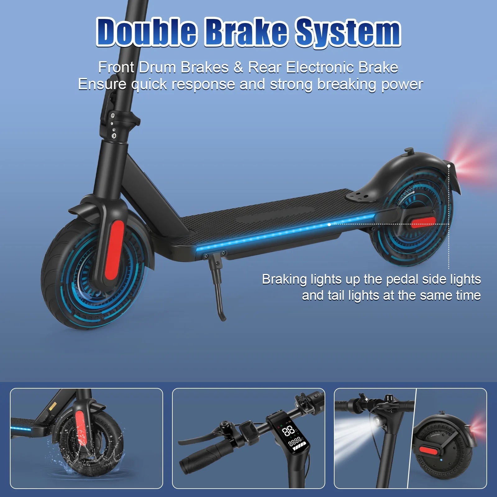 500W Foldable Electric Scooter for Adults, 10" Tires, 20 mph, 20 Mile Range I837964