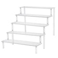 Transparent Acrylic Display Riser Shelf Perfume Makeup Storage Organizer Cupcakes Cosmetics Ladder Countertop Collectibles Holder , 5 Tier