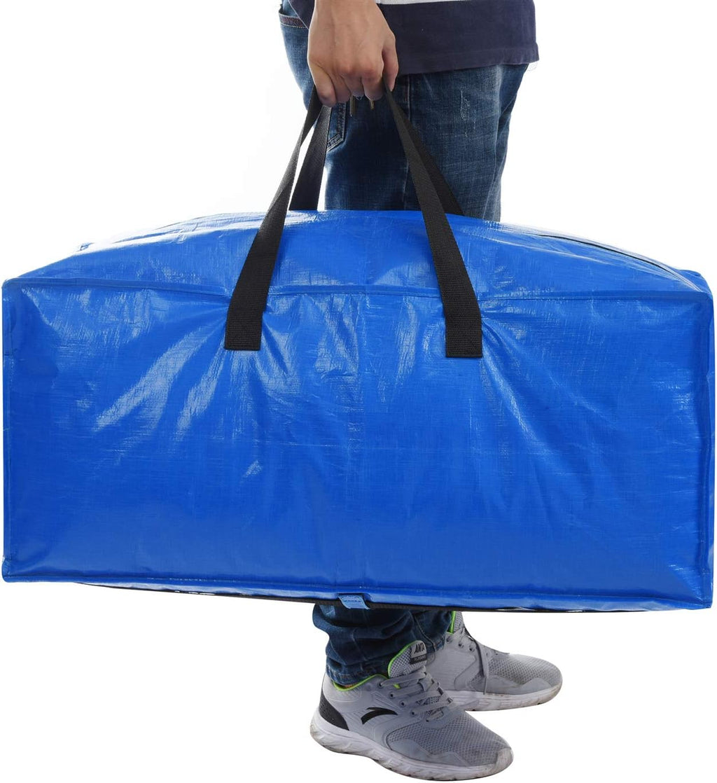 Acnusik 6 Pack Heavy Duty Extra Large Moving Bags with Zippers for Clothing Storage A92121