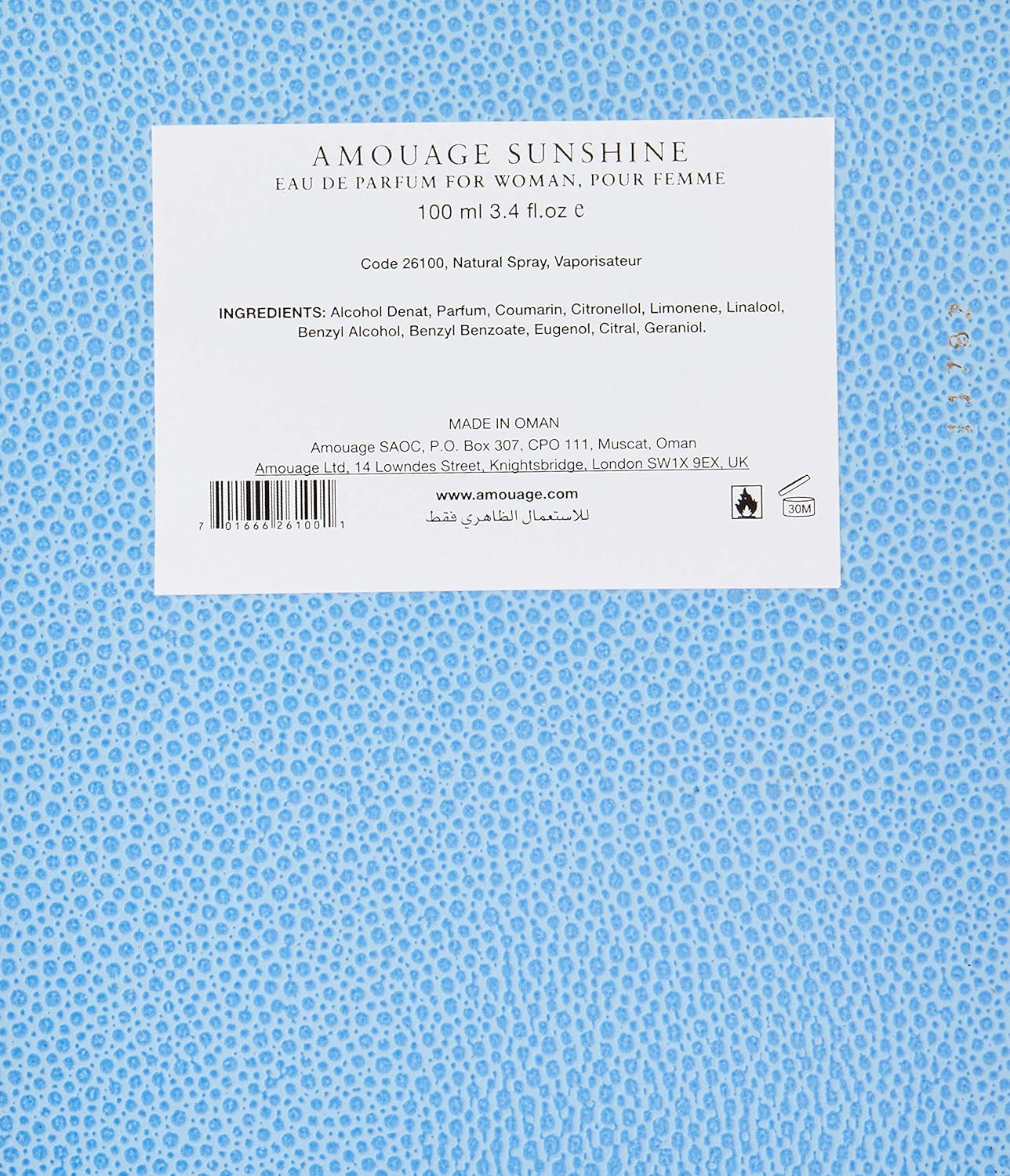 AMOUAGE Sunshine Women's Eau de Parfum Spray, 3.4 Fl Oz L750999