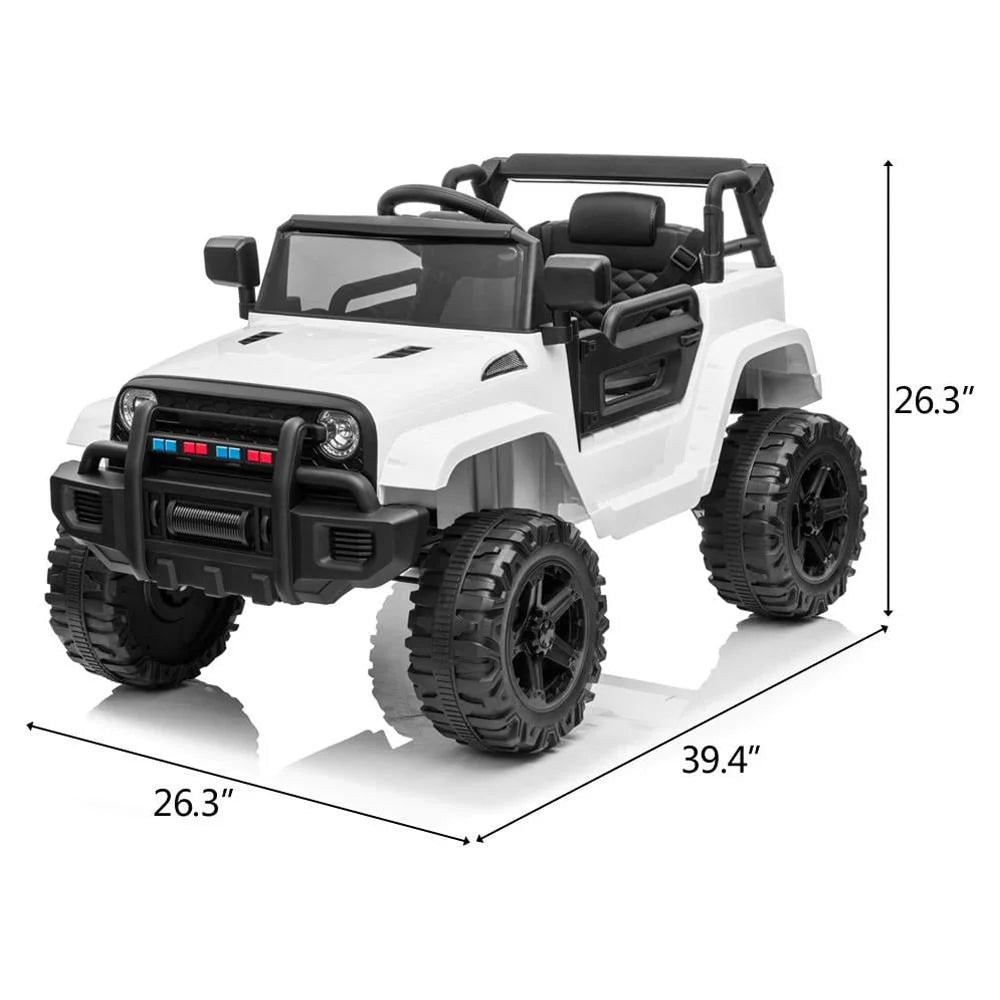 Zimtown Safety 12V Electric Ride On Truck for Kids, White A78641