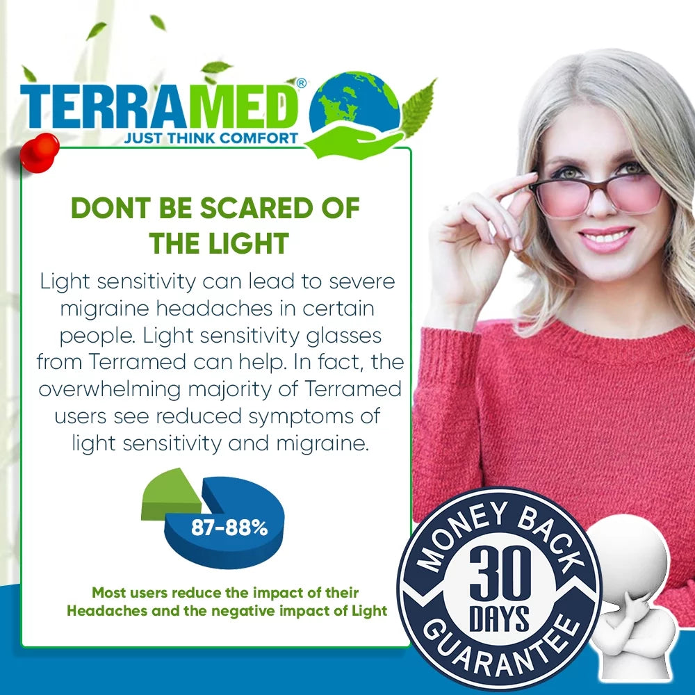 Terramed Juri FL-41 Migraine Glasses for Light Sensitivity Relief J117970