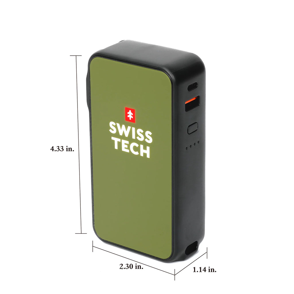 Swiss Tech 10000 mAh Portable Power Bank with 20W Fast Charge G383