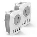 VINTAR Travel Adapter for US to UK Plug Adapter, Type G Plug Adapter, International Outlet Adaptor with 4 USB Charger Ports, Adaptor for USA to British England Scotland Irish London Hong Kong, 2 Pack