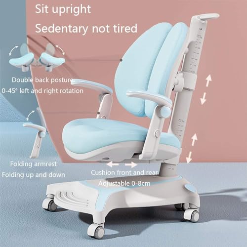 FCD Kids Study Desk with Chair, Wood, Adjustable for Children 5-18 W53384