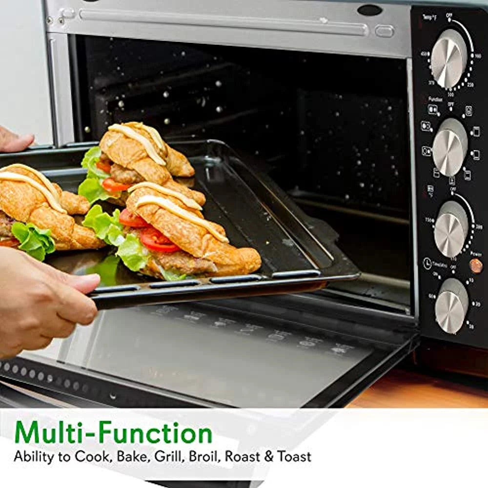 NutriChef 30 Quart Convection Countertop Oven with Rotisserie T582497