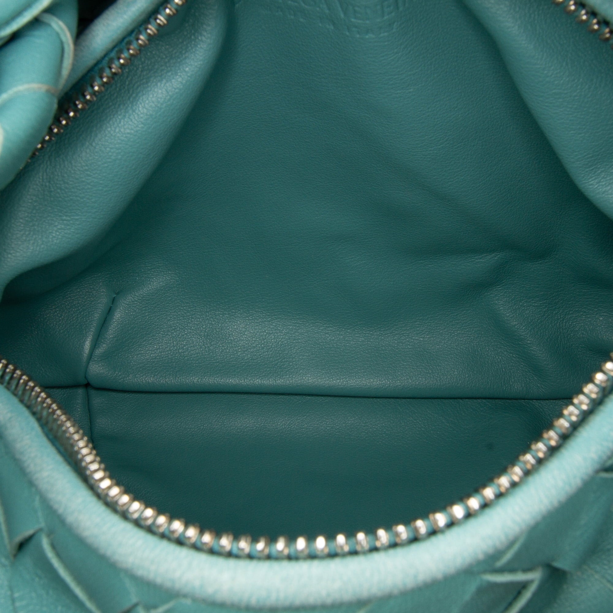 Bottega Veneta Mini Intrecciato Jodie Calf Leather Blue Handbag D874