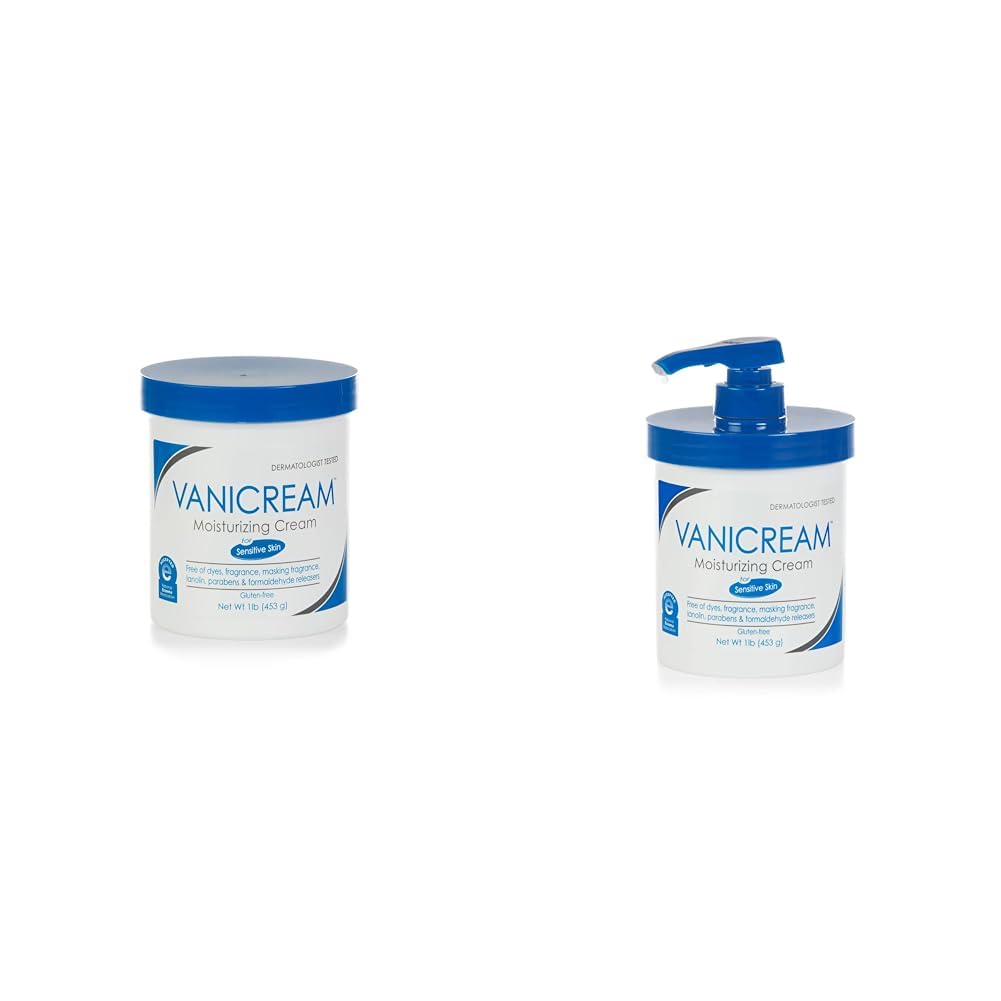 Vanicream Moisturizing Skin Cream 16 Ounces and Pump Dispenser 16 fl oz Moisturizer for Sensitive Skin