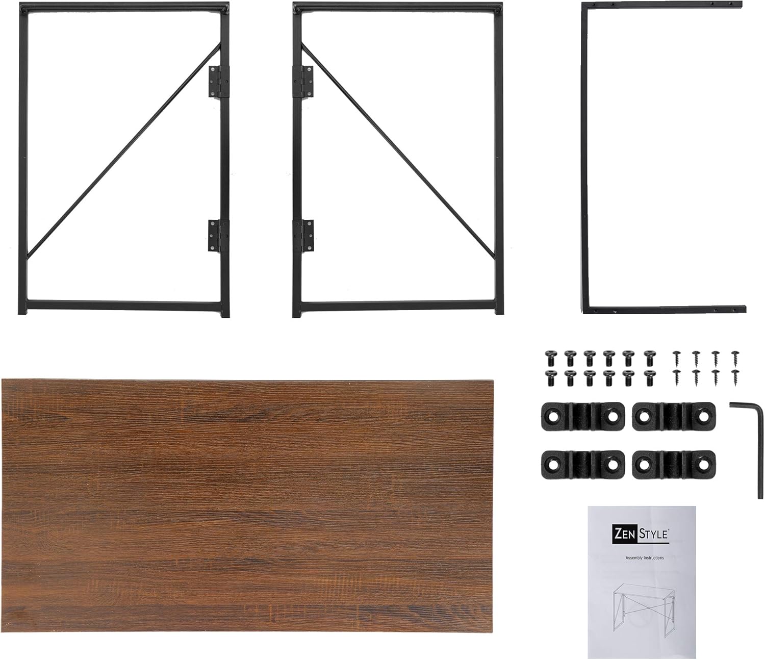 Folding Computer Desk Writing Table for Home Office, Espresso S867520