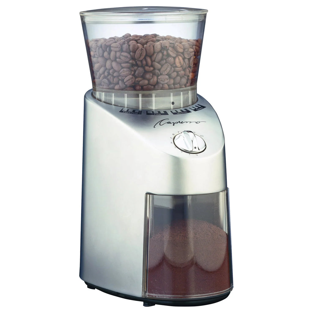 Capresso Metal Die-Cast Conical Burr Coffee Grinder W14196