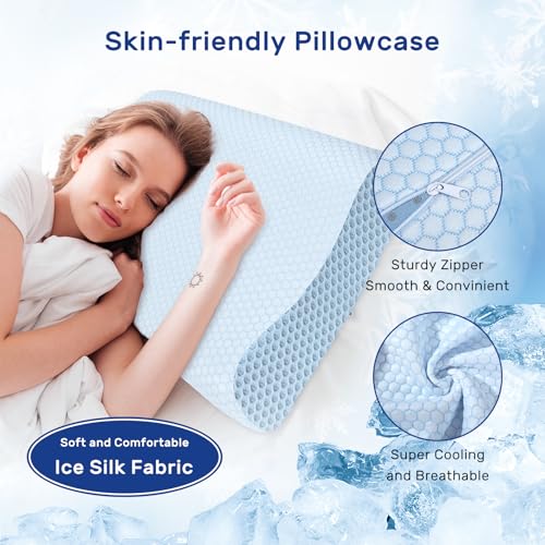 Contour Memory Foam Neck Pillow for Sleeping, Ergonomic Support - Grey M951245