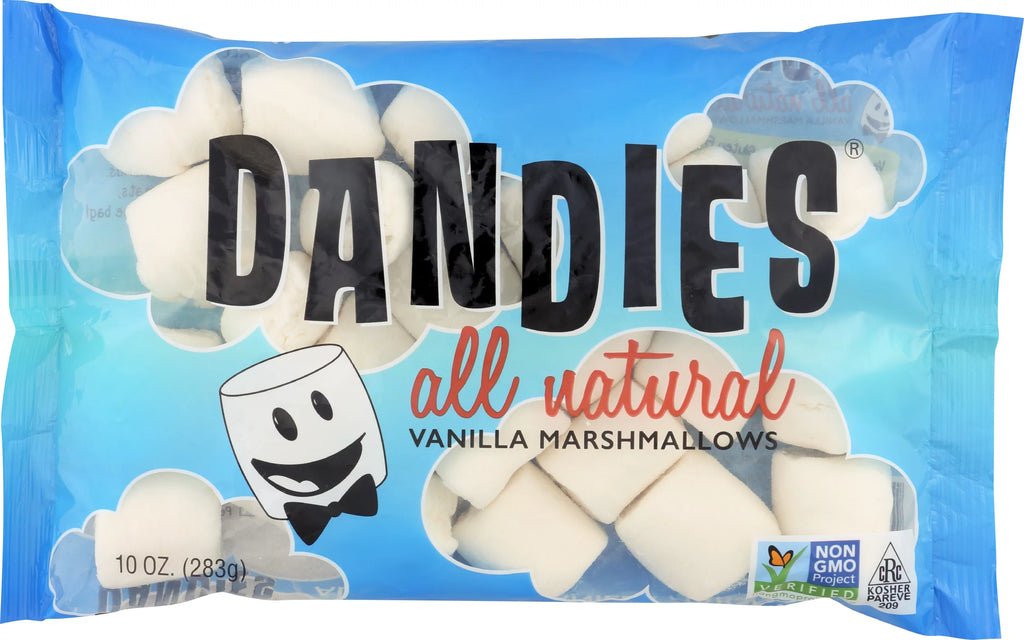 Dandies Air-Puffed Classic Vanilla Flavor Marshmallows, 10 oz, (Pack of 12)