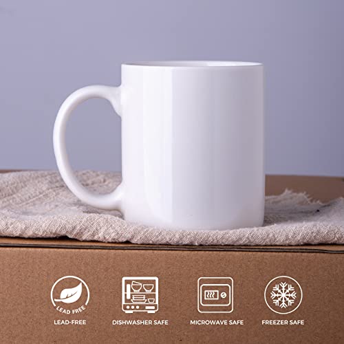 12 OZ White Ceramic Sublimation Mugs, Set of 4 Q289885