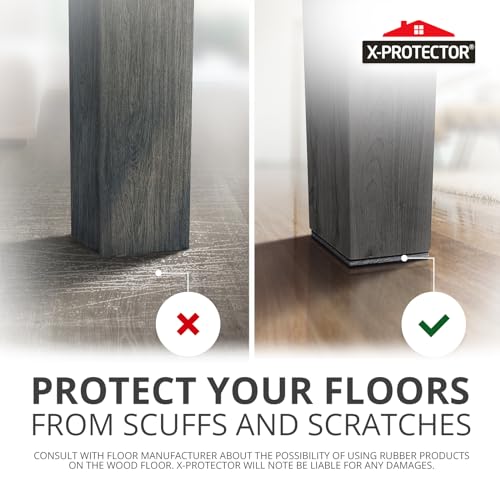 X-PROTECTOR Non Slip Furniture Pads 4 PCS 6" Self-Adhesive Rubber Feet Floor Protectors W494