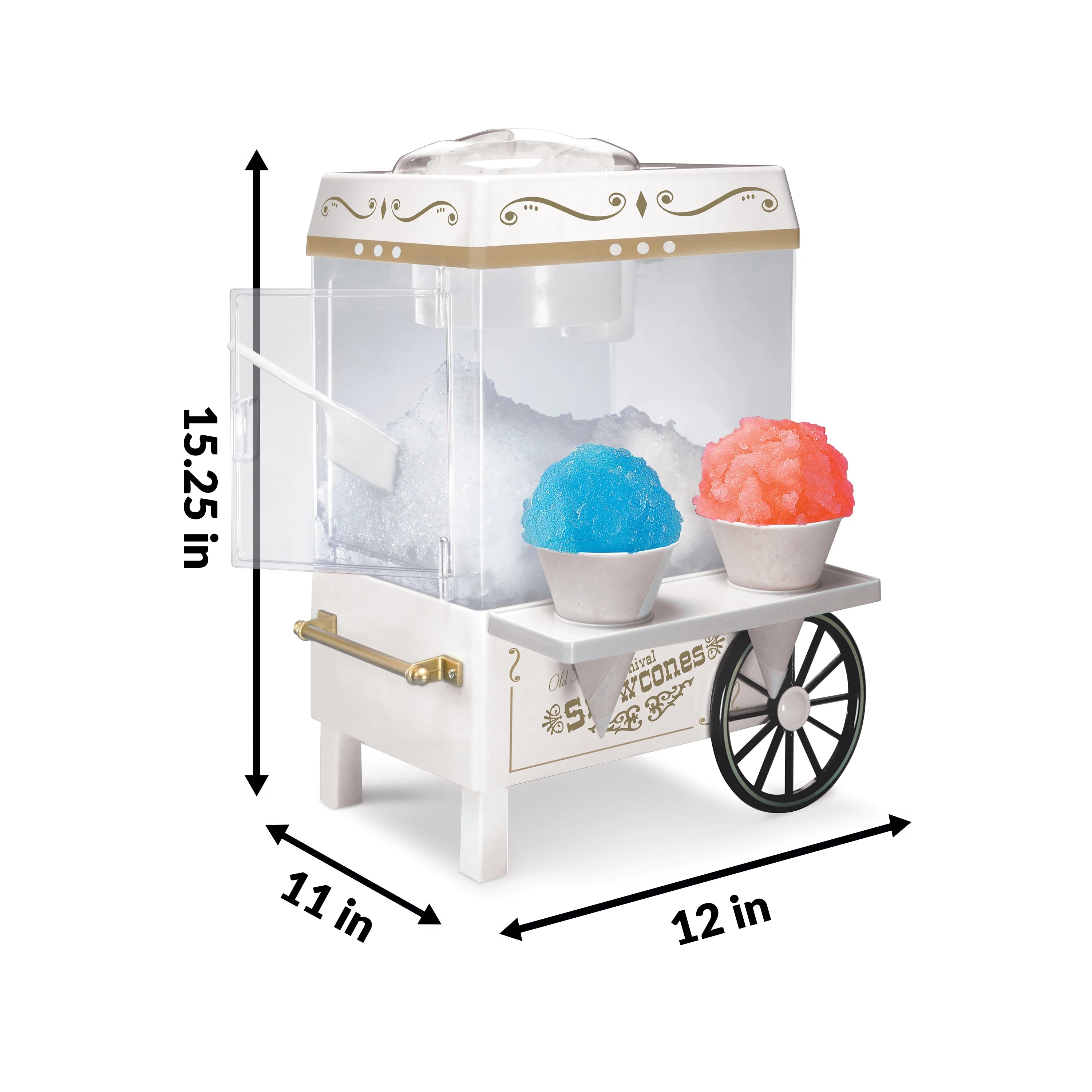 Nostalgia Vintage Snow Cone Maker, White Z65870