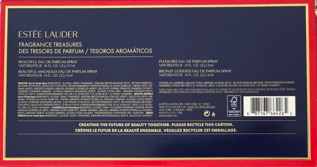 Estee Lauder Fragrance Treasures 4-Piece Mini Travel Gift Set K790471