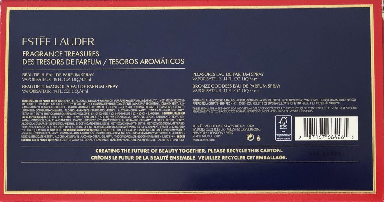 Estee Lauder Fragrance Treasures 4-Piece Mini Travel Gift Set K790471