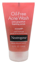 Neutrogena Oil-Free Acne Wash Pink Grapefruit Foaming Scrub, 4.2 Ounce (Value Pack Of 2)