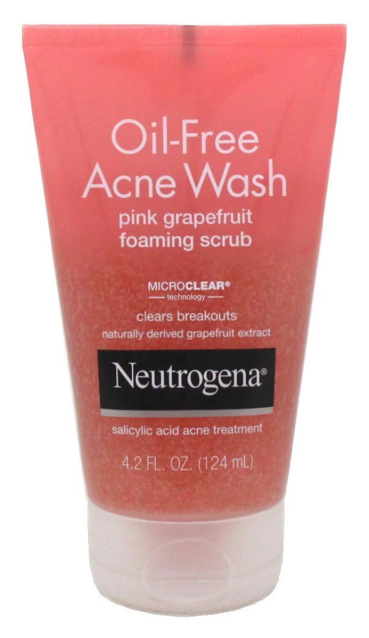 Neutrogena Oil-Free Acne Wash Pink Grapefruit Foaming Scrub, 4.2 Ounce (Value Pack Of 2)