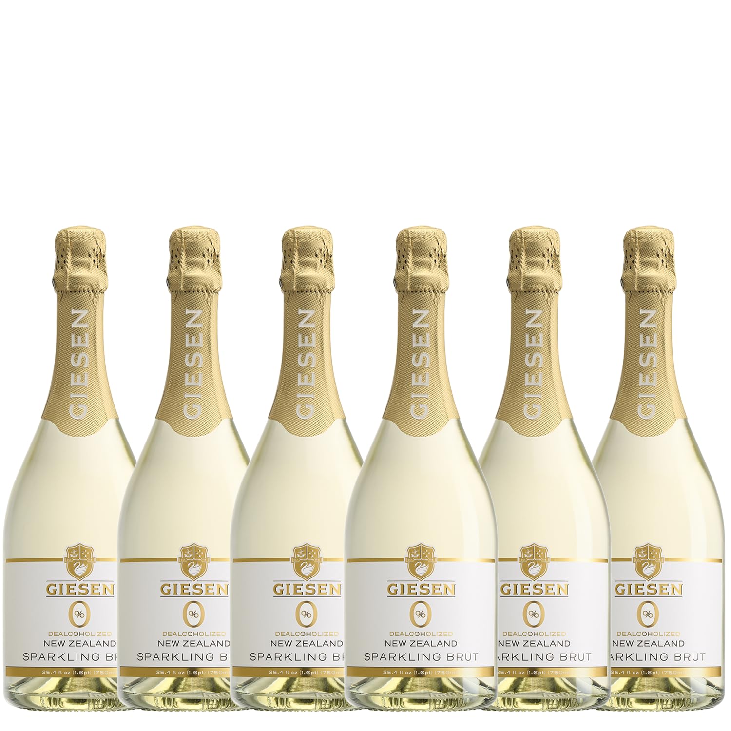 Giesen 0% Non-Alcoholic Dealcoholized New Zealand 750ml Sparkling Brut Wine Champagne | 6 PACK