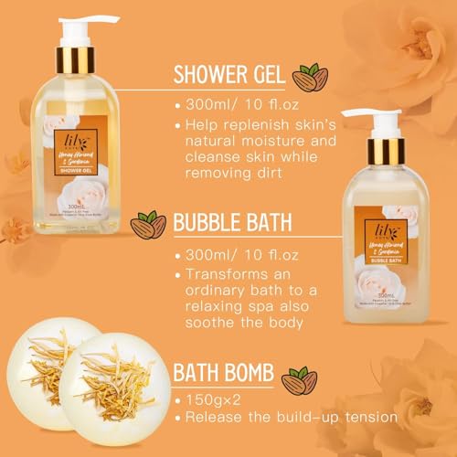 Coconut Bath and Body Spa Gift Basket Set for Women V211404