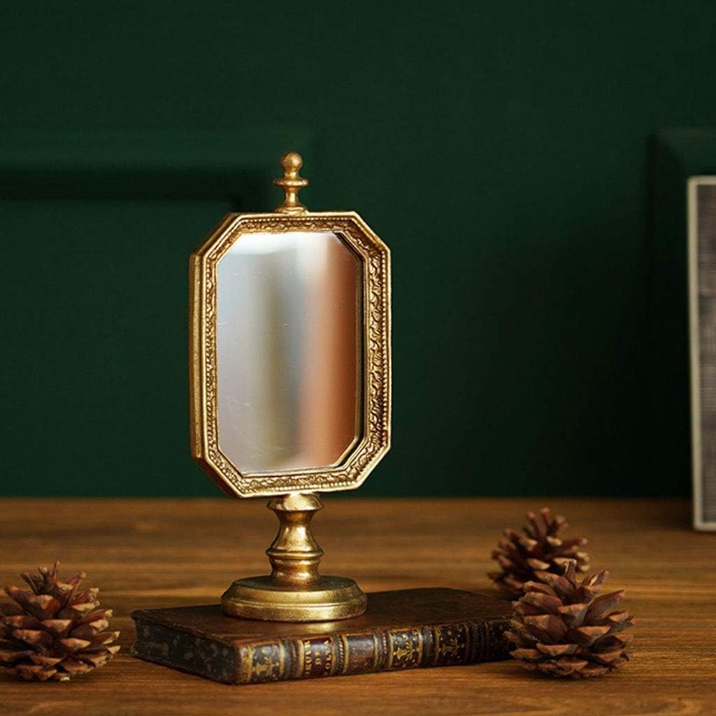 Retro Folding Table Mirror for Makeup and Home Decor, 4x9 Inches F21590