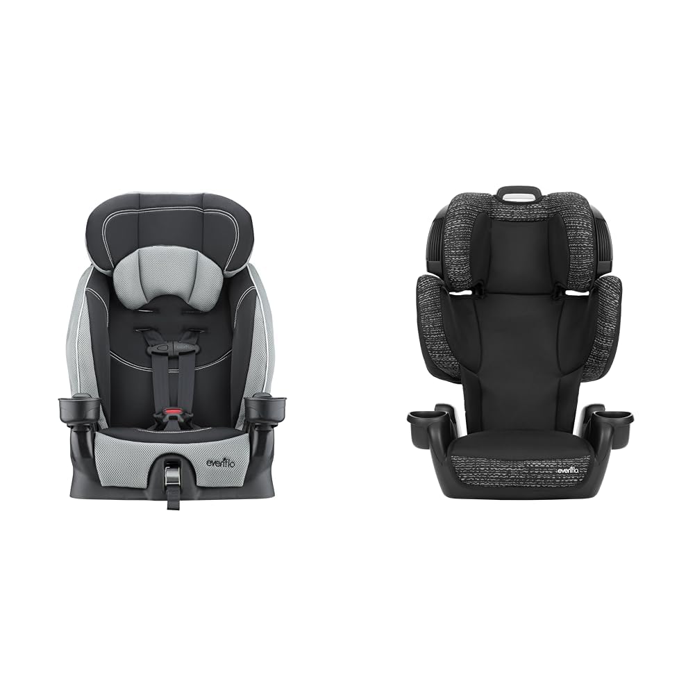 Evenflo Chase Harnessed Booster, Jameson & GoTime LX Booster Car Seat (Chardon Black)