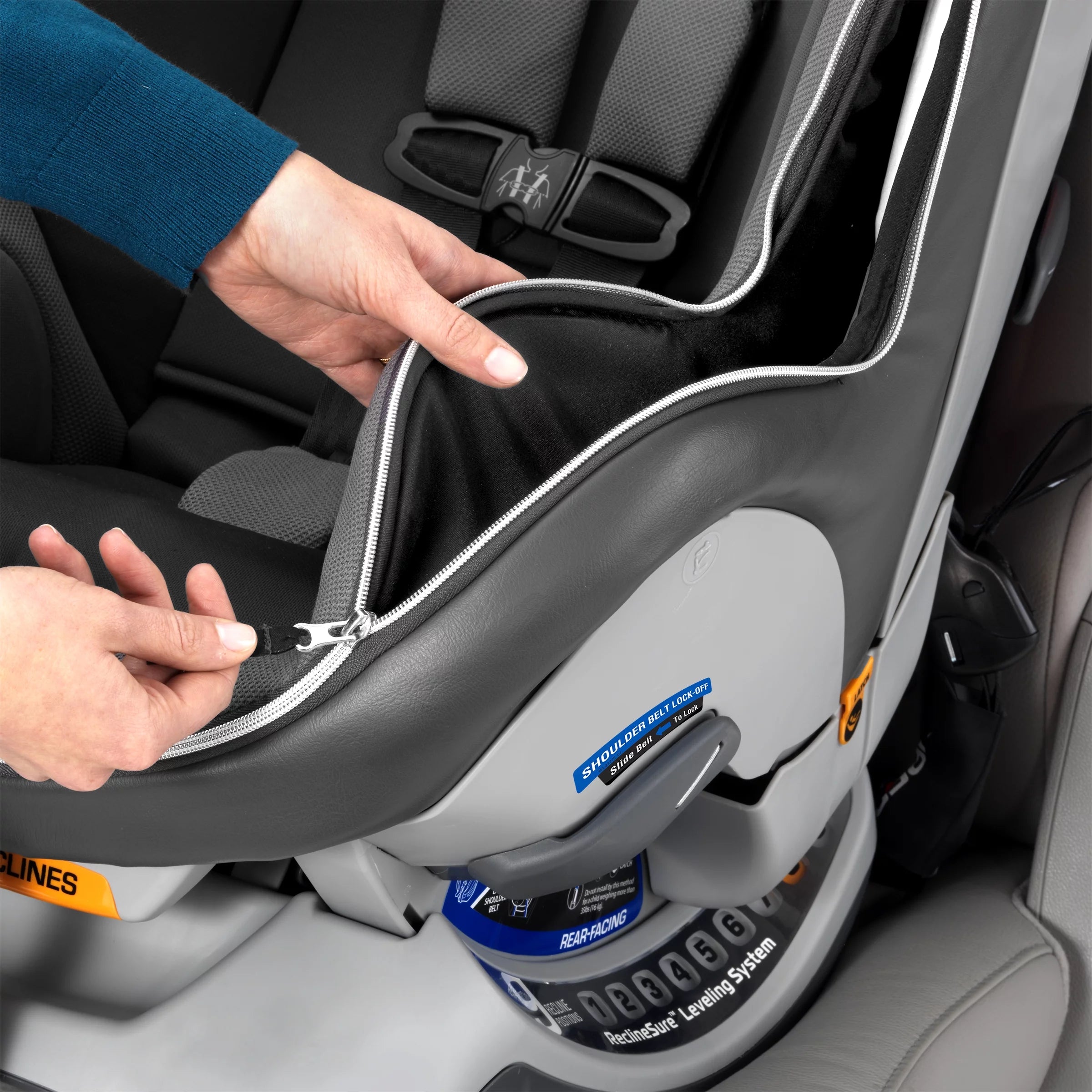 Chicco NextFit Zip Convertible Car Seat - Carbon (Black/Grey) M787