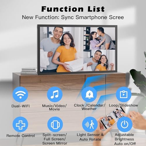 WiFi Digital Picture Frame 10.1" IPS Touch Screen 16GB R39692