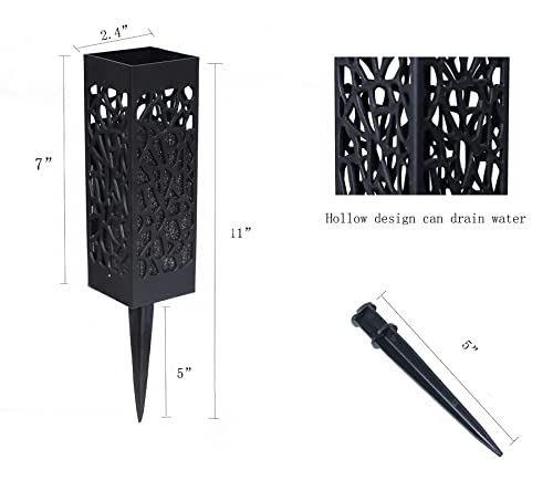 2 Sets Artificial Cemetery Flowers with 2 Nail Vases, Outdoor Grave Decorations L71549