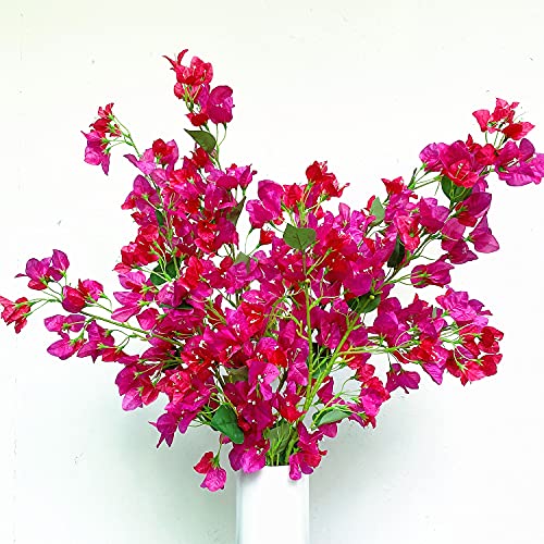 Artificial Flowers Silk Bougainvillea Branches 45" Fushia Mixed Pack of 4 L968