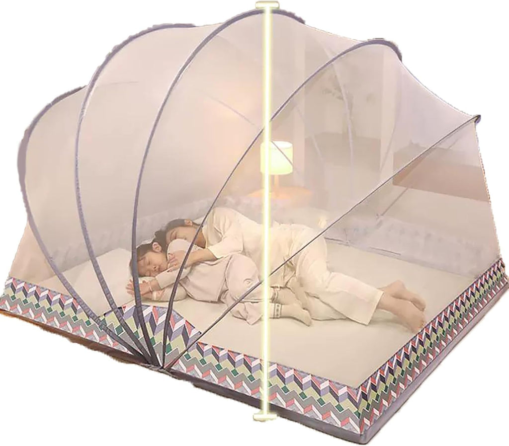 Mosquito Net Bed Canopy for Adults Folded Mosquito Net Tent for Bed Bed Folding Canopy Net Tent Mosquito Screen (C,Full)