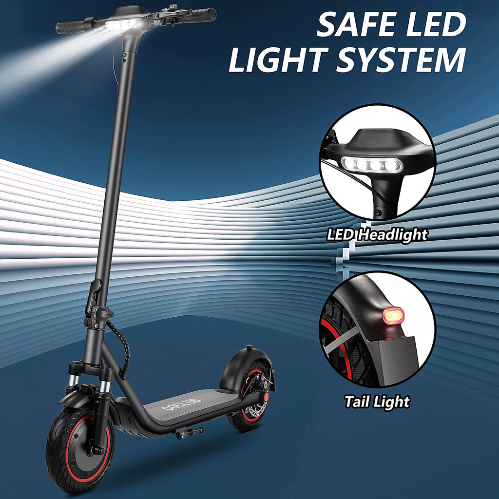 Electric Scooter for Adults, 500W Motor, 15 MPH, 10" Solid Tires U737