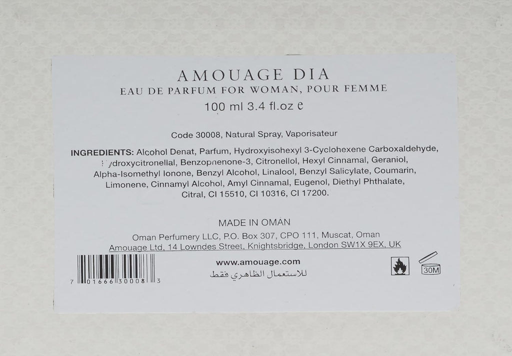 AMOUAGE Dia Women's Eau de Parfum Spray, 3.4 Fl Oz C3456