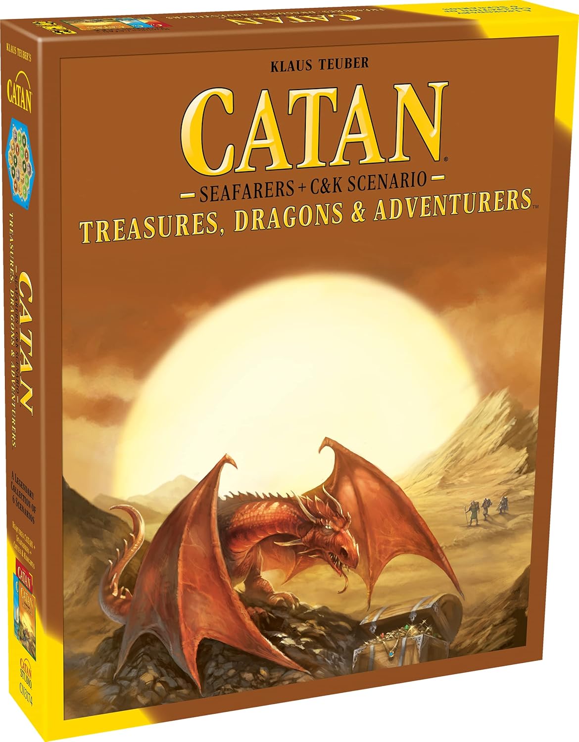 CATAN Treasures, Dragons and Adventurers SCENARIO EXPANSION - Strategy Board Game, Family Game for Kids & Adults, Ages 12+, 3-4 Players, 60-180 Minute Playtime, Made by CATAN Studio