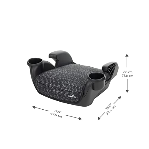 Evenflo GoTime No Back Booster Car Seat, Static Black, 2-Pack C69048