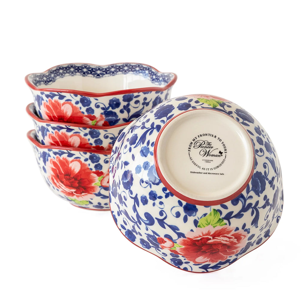 The Pioneer Woman Heritage Floral 12-Piece Stoneware Dinnerware Set G133