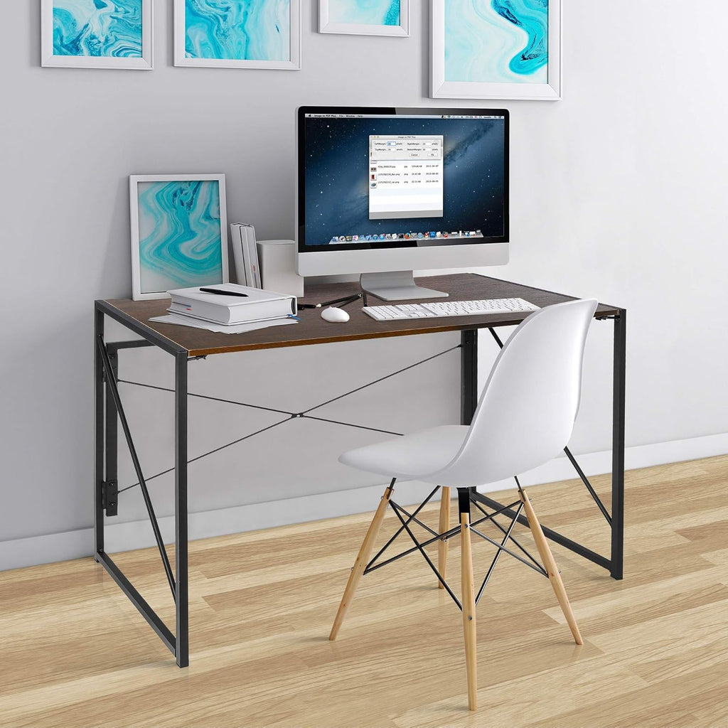 Folding Computer Desk Writing Table for Home Office, Espresso S867520