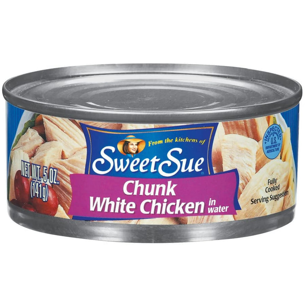Delicious Sweet Sue Chunk White Chicken in Water - 5 Oz Can (Pack of 24) | High Protein, Gluten-Free & Keto Friendly | Perfect for Snacks, Lunches, and Dinner Recipes