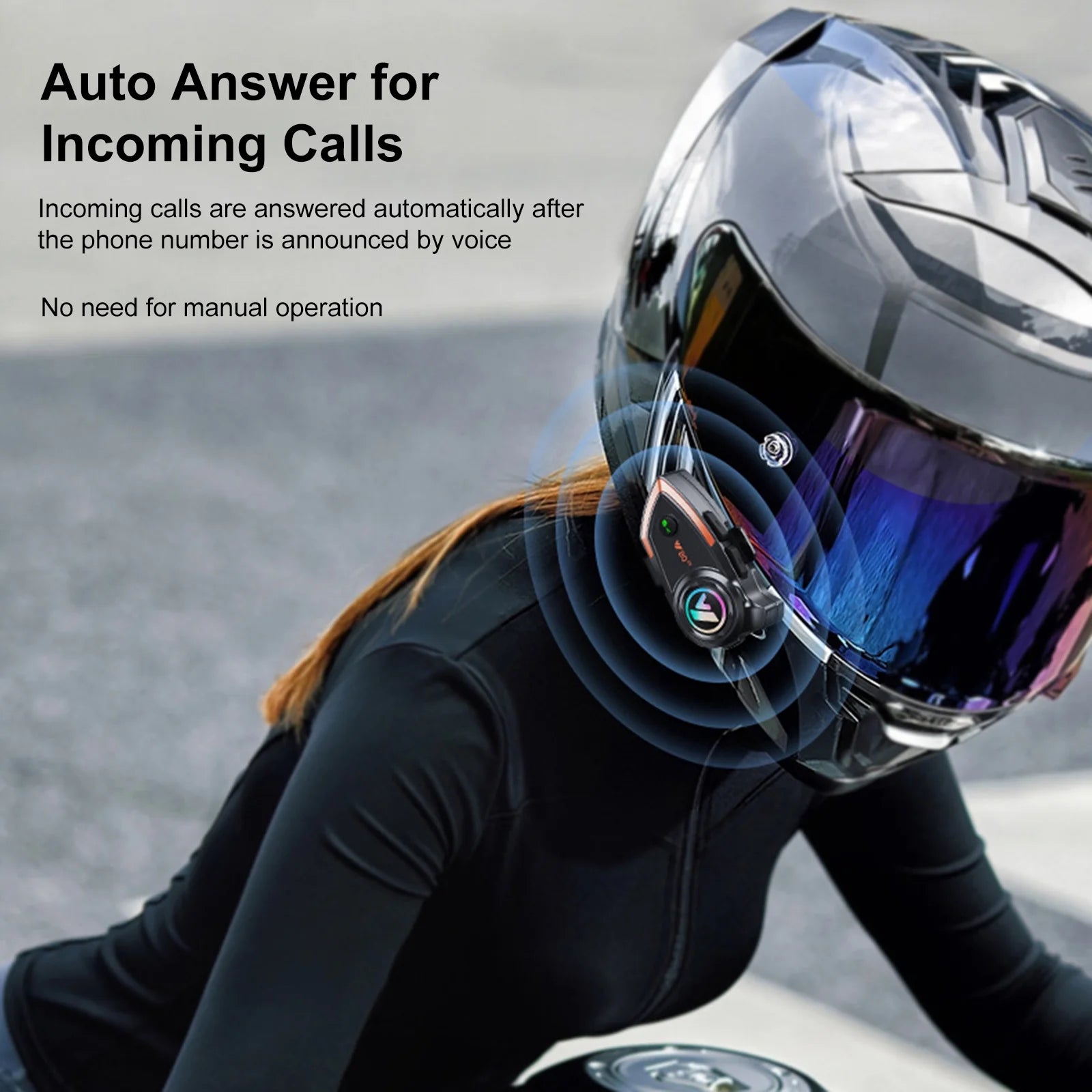 QINLIFE Wireless Headset Helmet Intercom IP67 for ATV Dirt Bike H6476