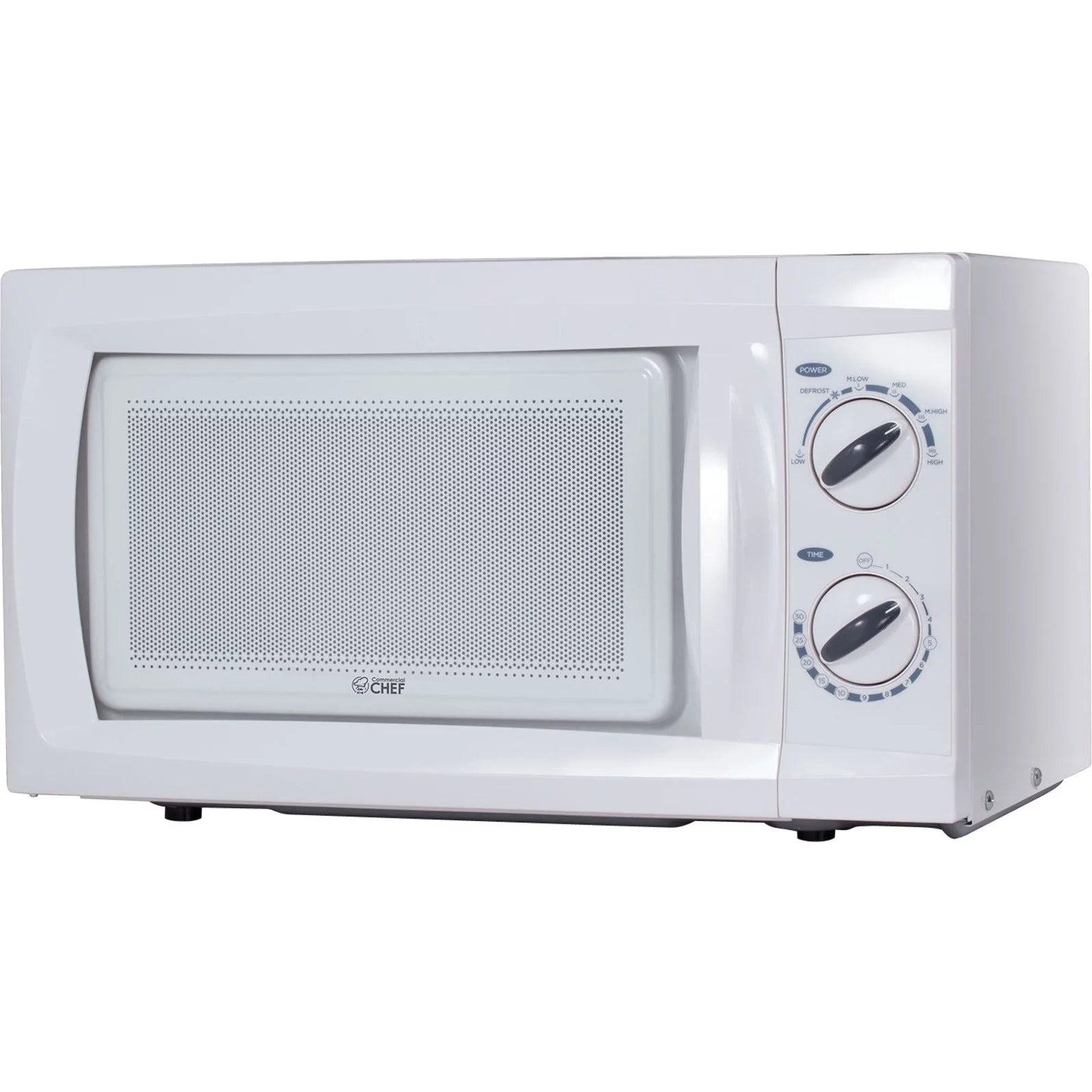 Commercial Chef CHM660W 0.6 cu. ft. Microwave Oven, 600W Countertop Rotary, White