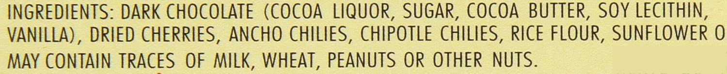 Chocolove Dark Chocolate Chilies & Cherries, 3.2 oz (Pack of 12) W207